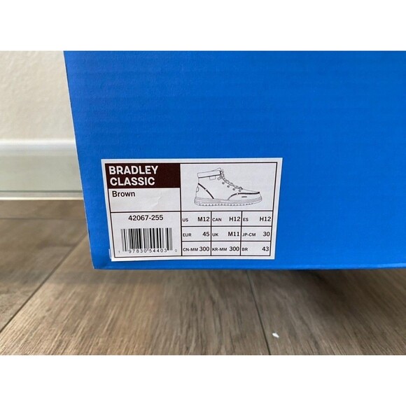 Hey Dude Bradley Boot Leather Brown Men's 12 New In Box Slip On Water Resistant - Picture 9 of 9
